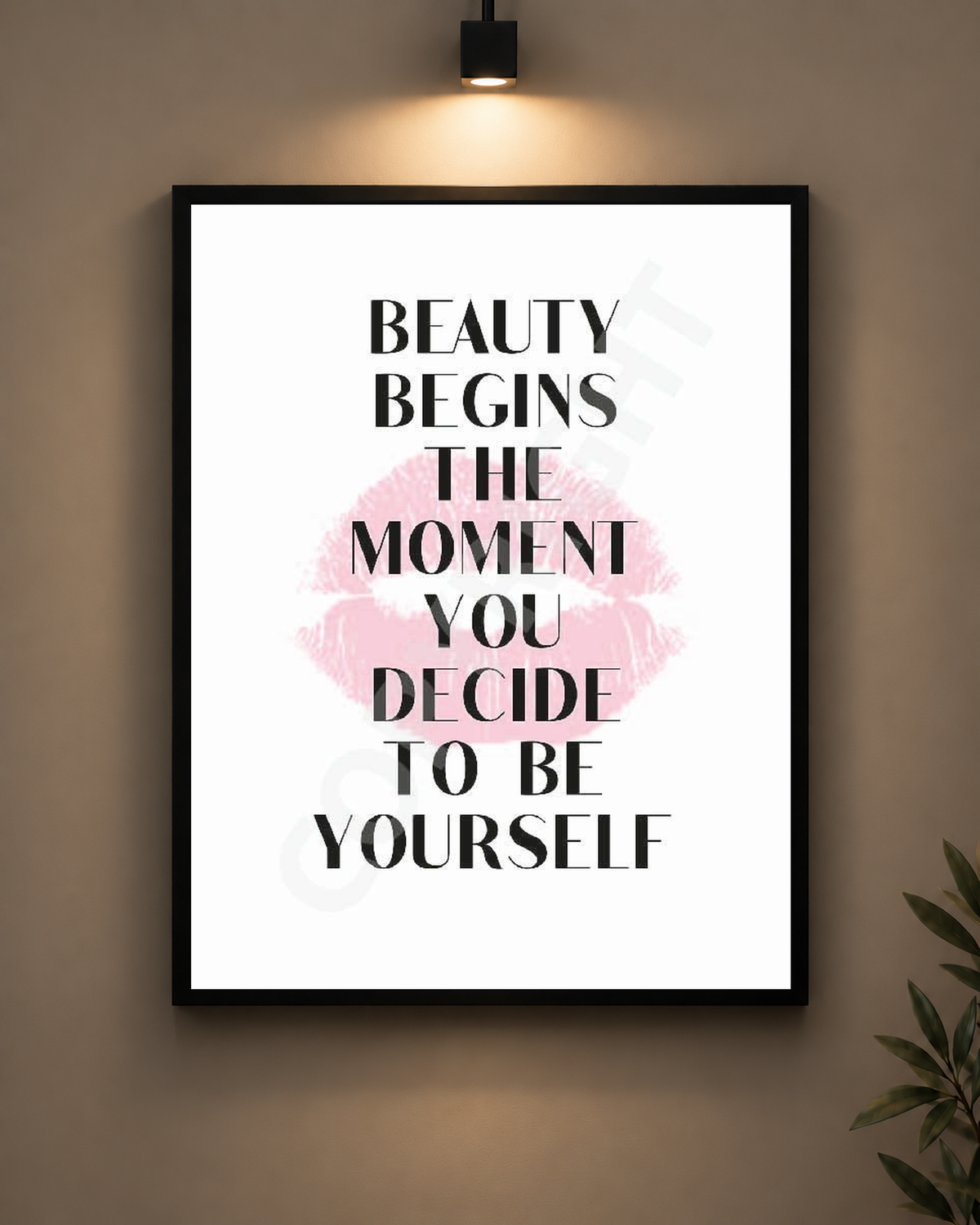 Beauty Begins with Yourself Frame in black frame - PrintIt