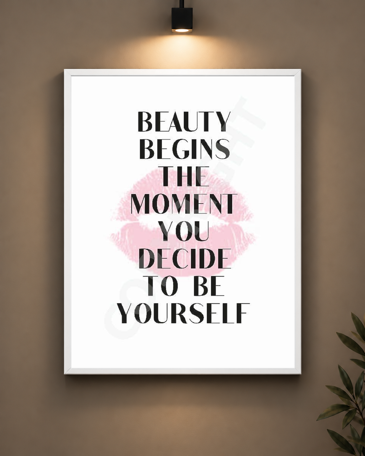 Beauty Begins with Yourself Frame in black frame - PrintIt