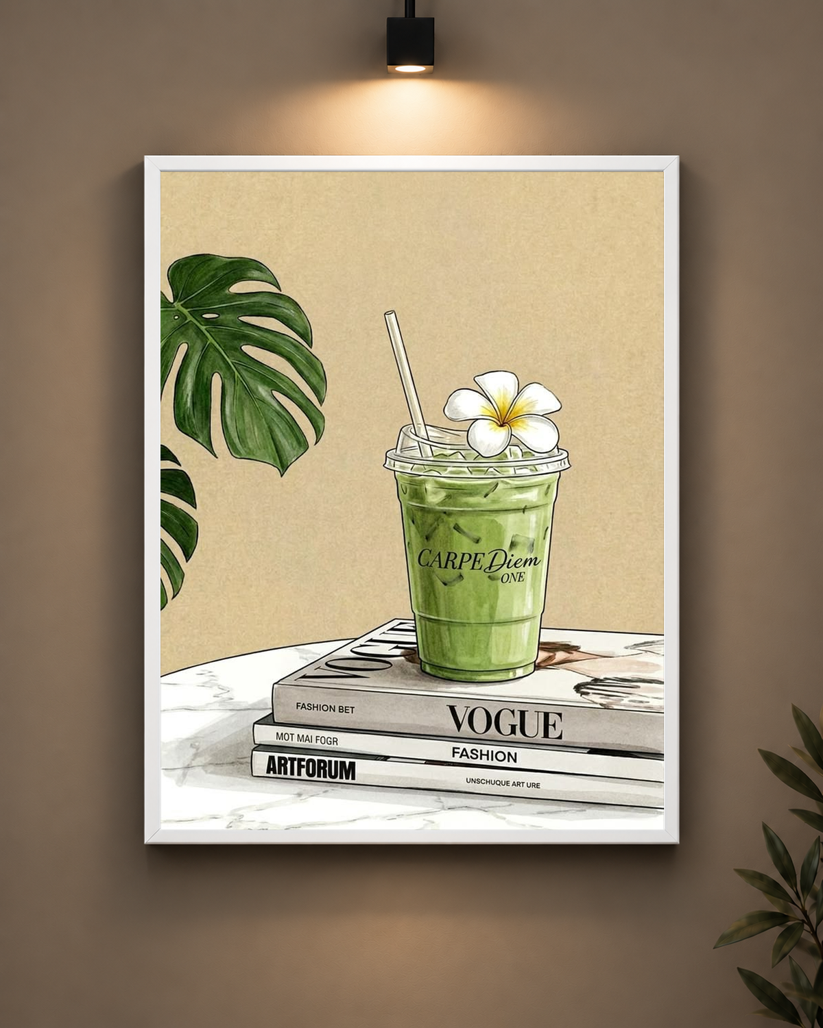 Vogue Matcha Frame in black frame - PrintIt