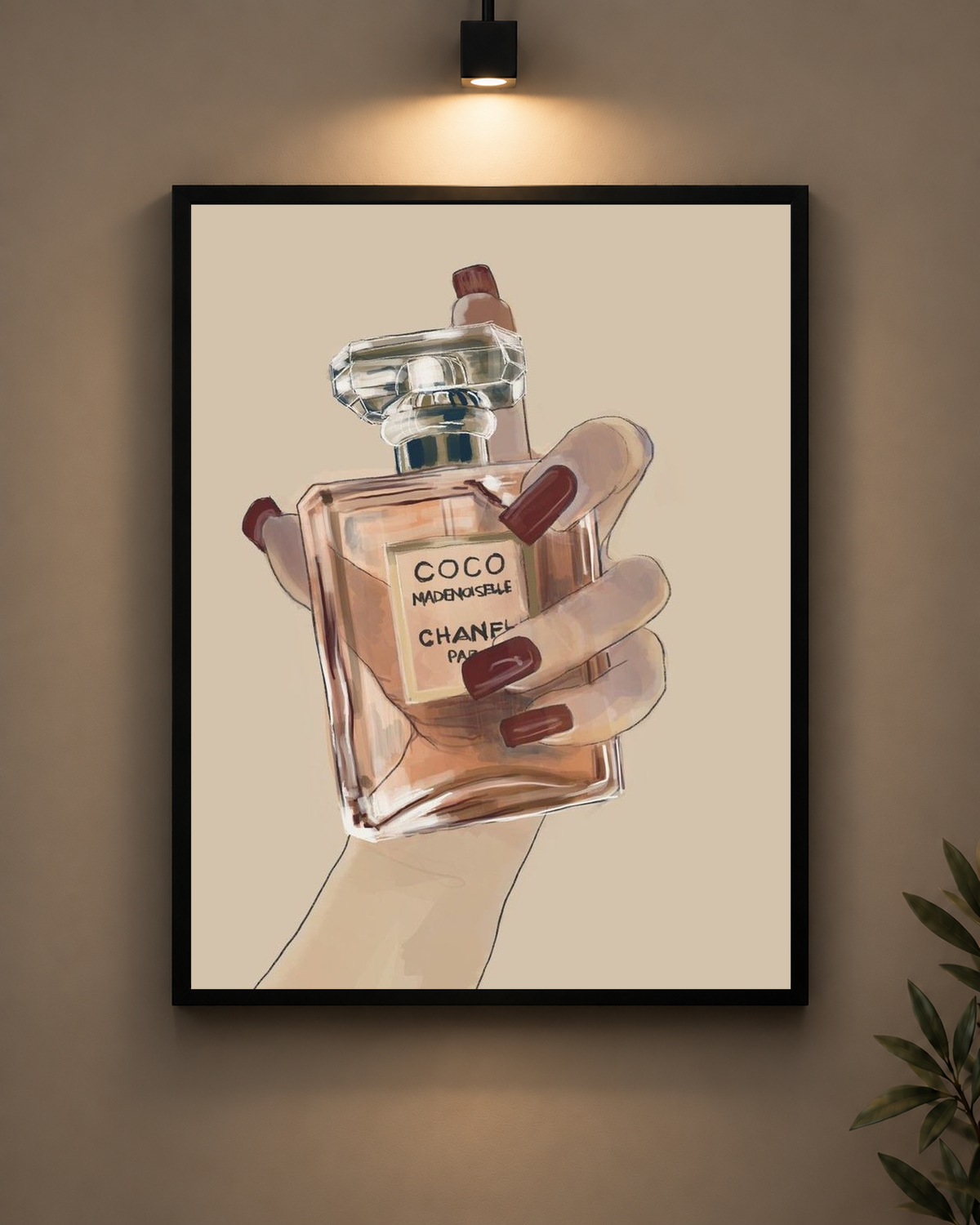 Coco Chanel Perfume Frame in black frame - PrintIt