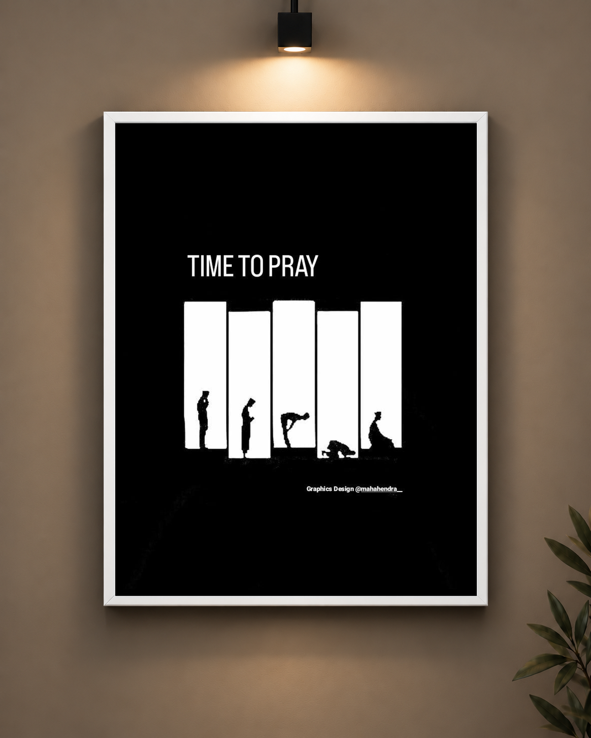 Time to Pray Frame in black frame - PrintIt