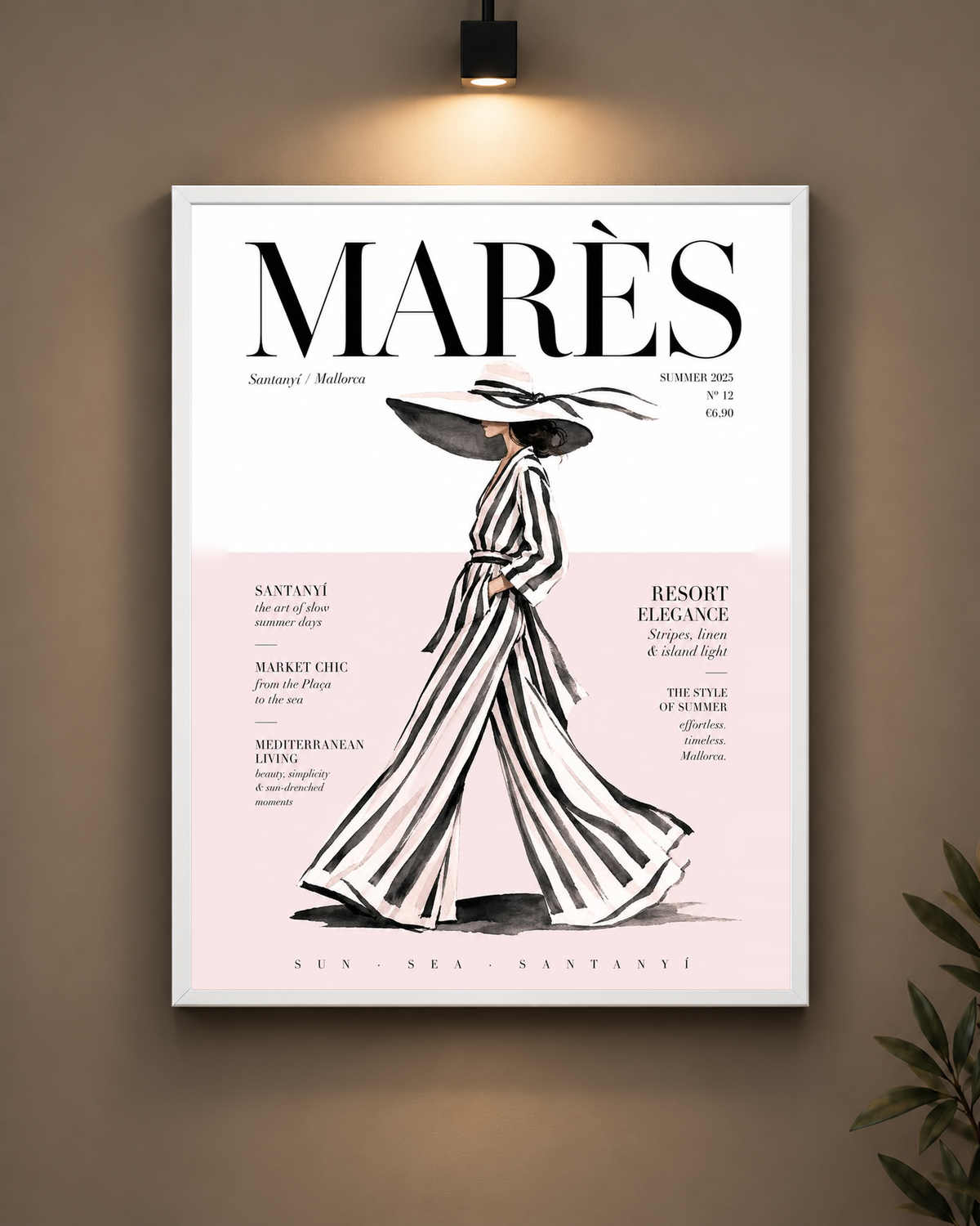Mares Fashion Illustration Frame in black frame - PrintIt