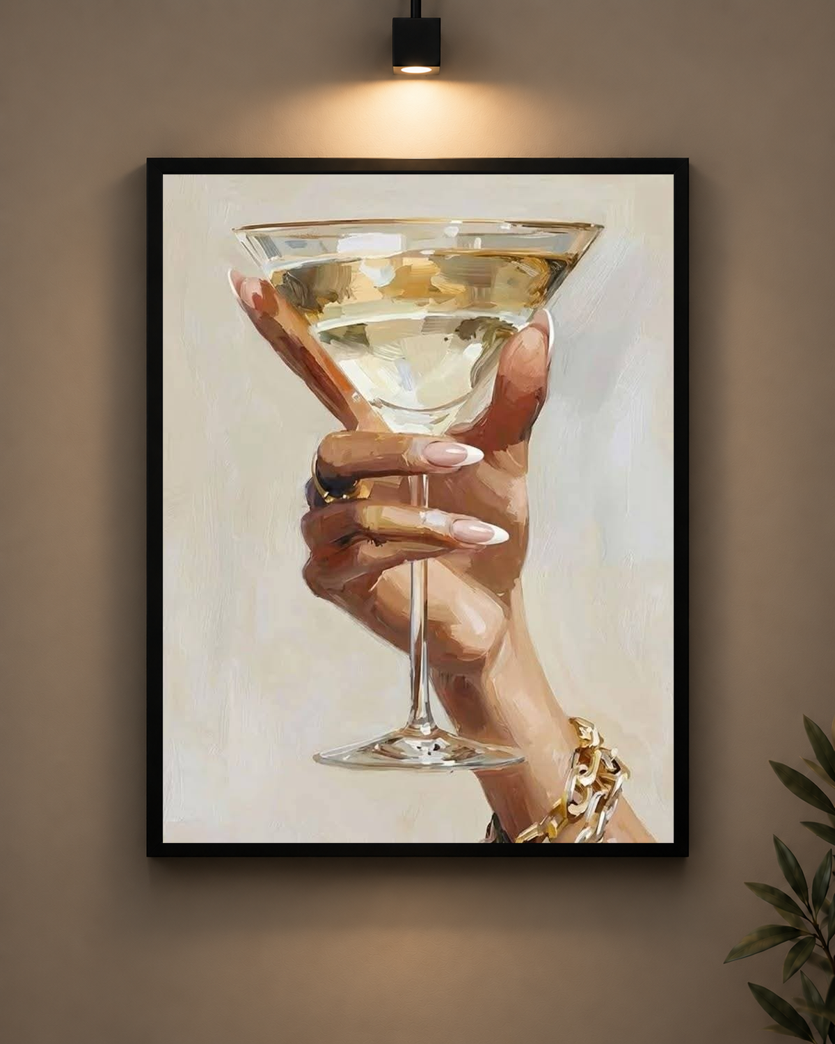 Champagne Toast Frame in black frame - PrintIt