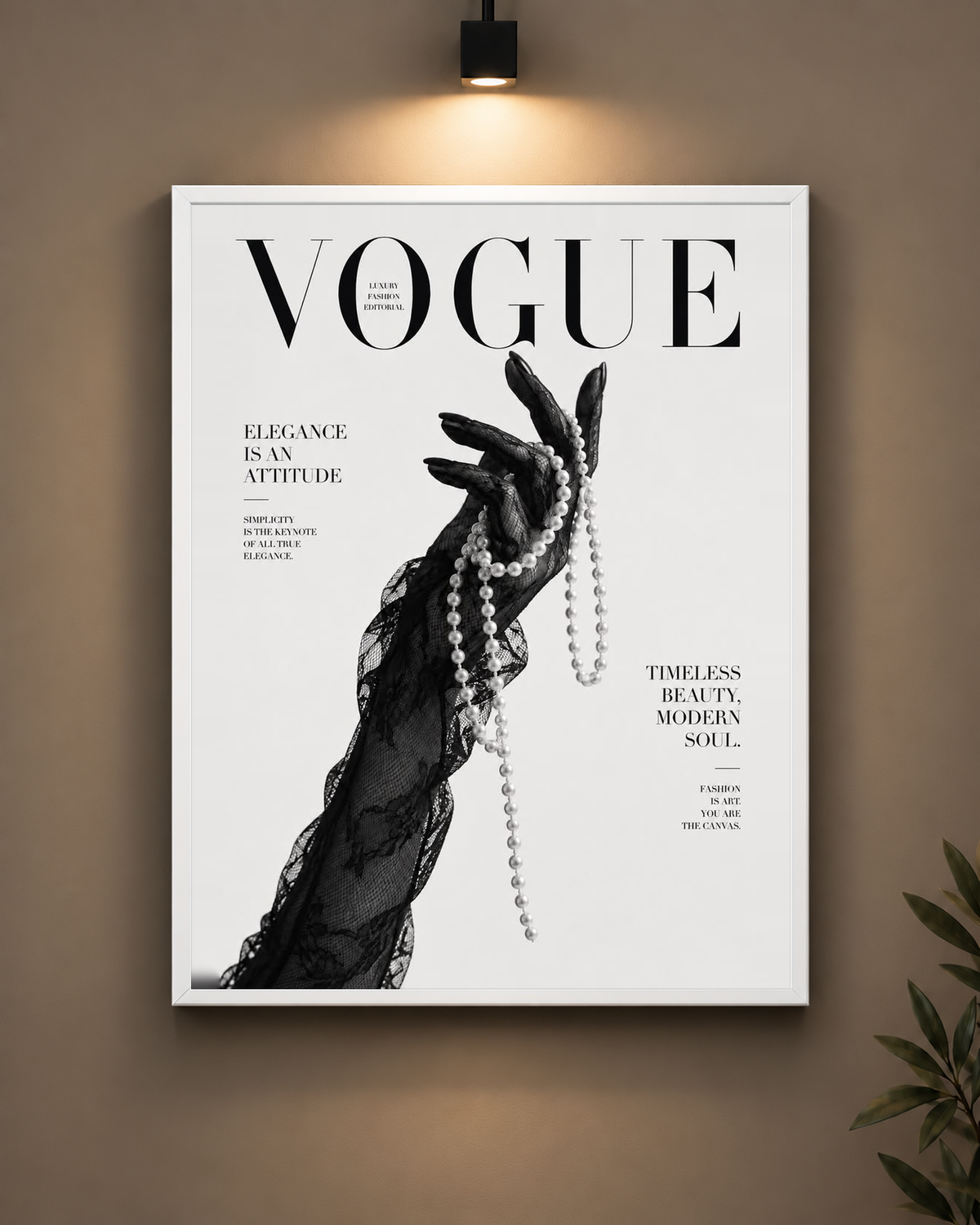 Luxury Fashion Editorial Frame in black frame - PrintIt