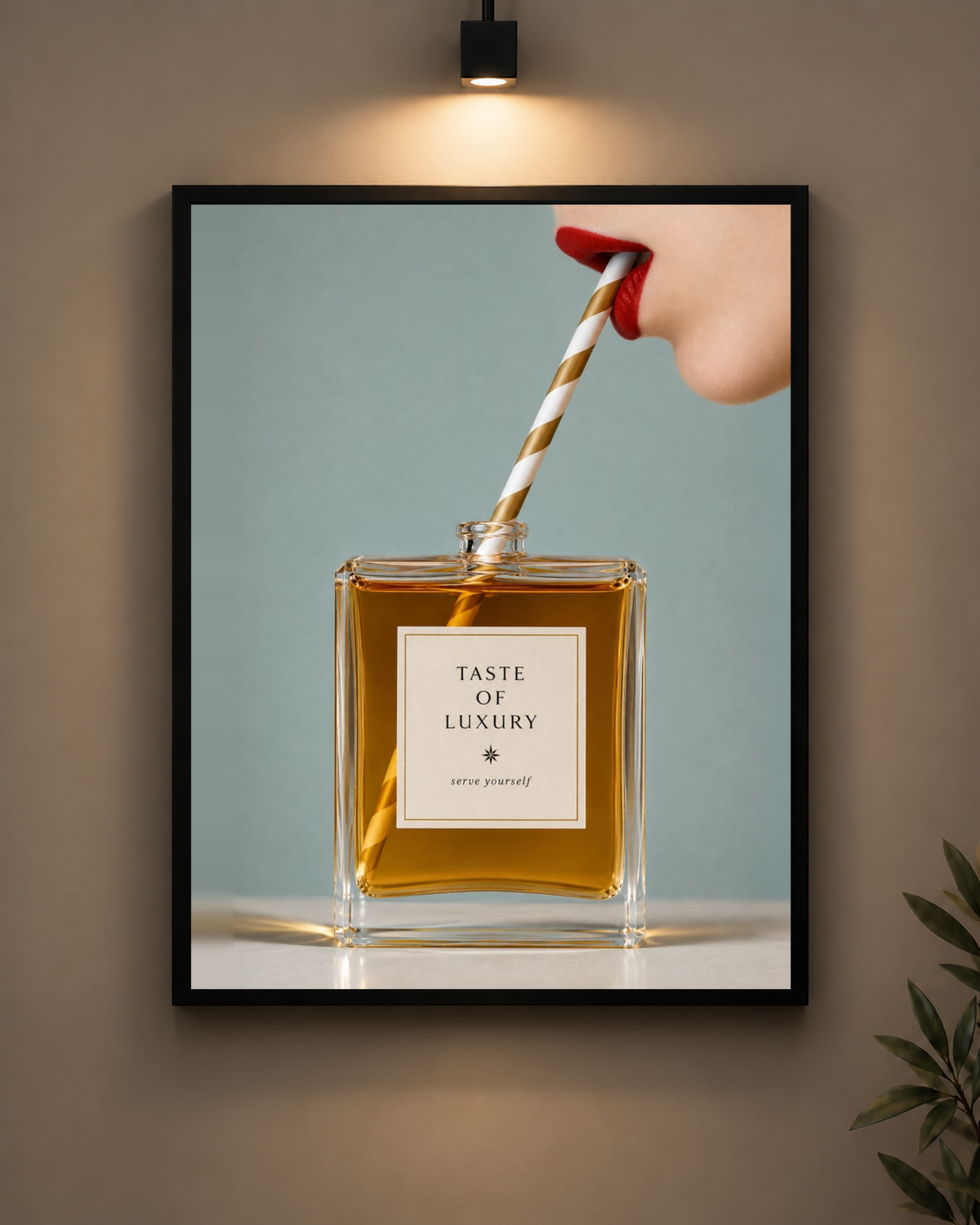 Luxury Perfume Bottle Frame in black frame - PrintIt