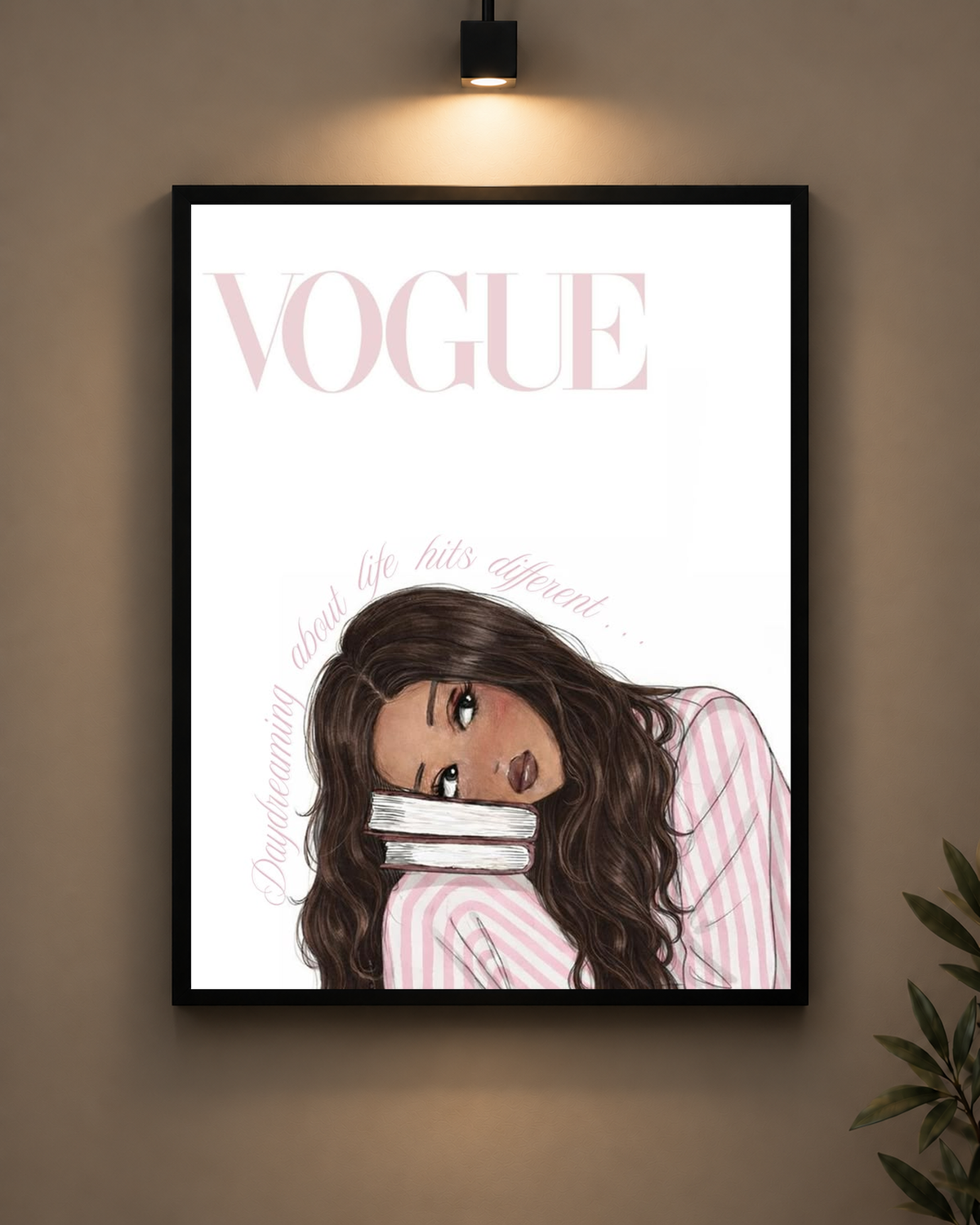 Daydreaming Aesthetic 3 Vogue Frame in black frame - PrintIt