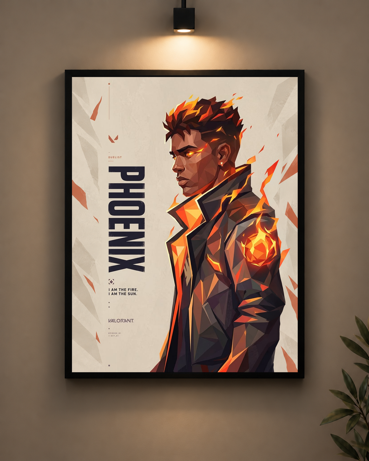 Valorant Phoenix Frame in black frame - PrintIt