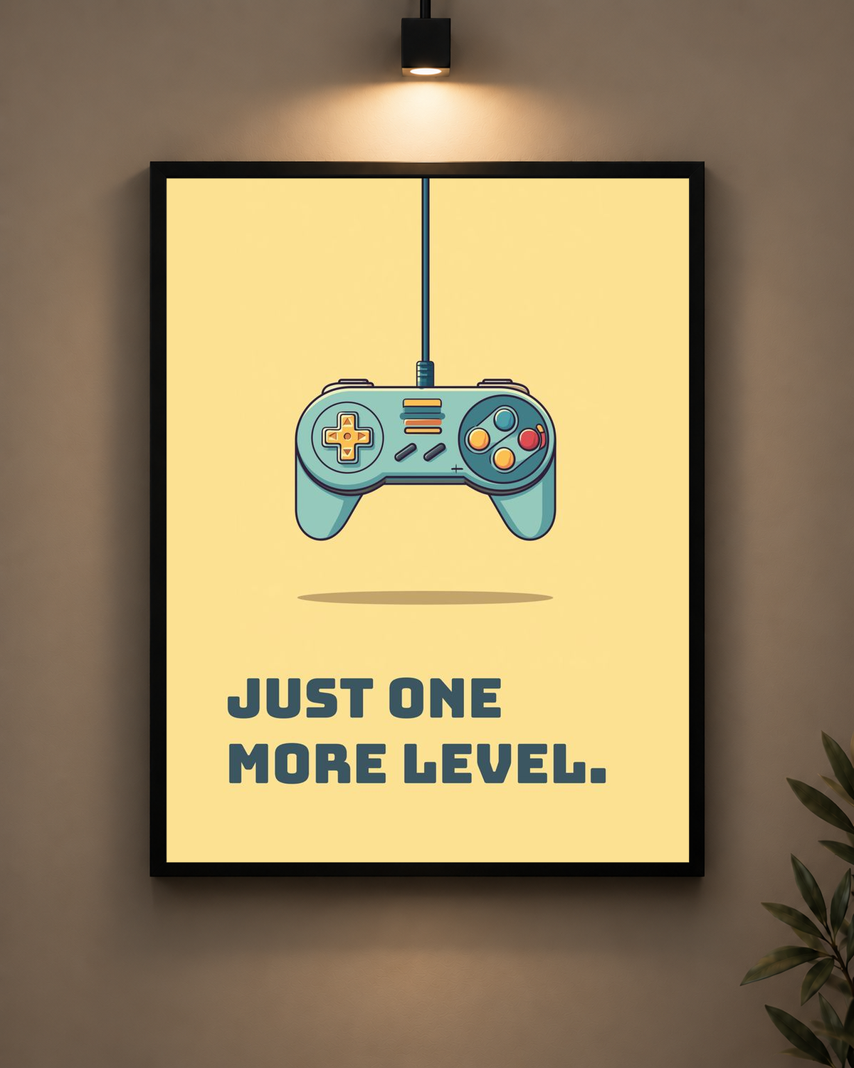 Just One More Level Frame in black frame - PrintIt