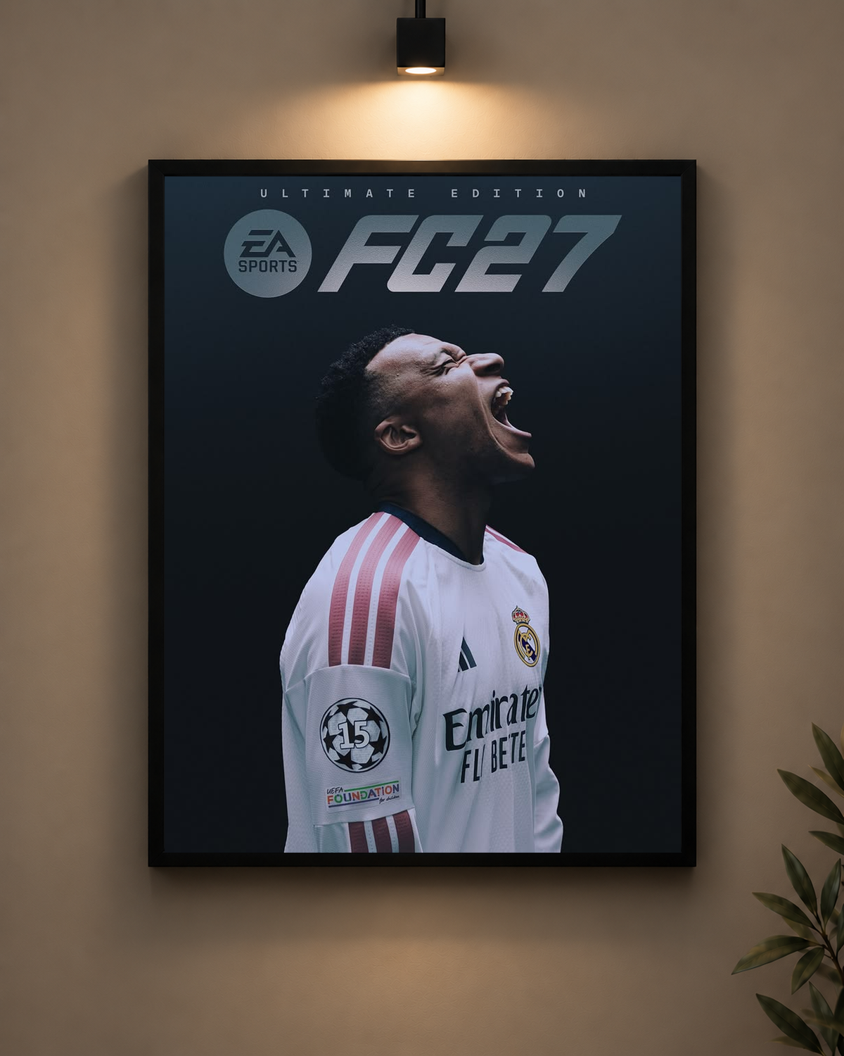 FC27 Real Madrid Concept Frame in black frame - PrintIt