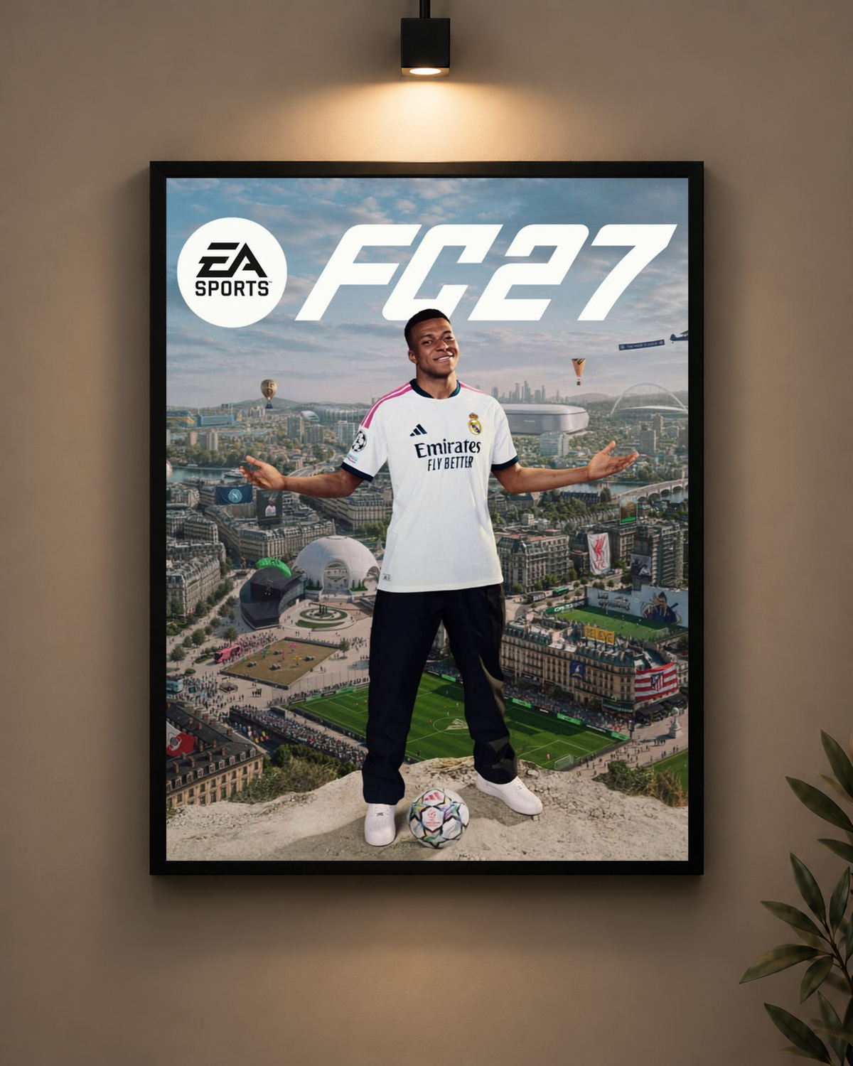 FC27 City View Concept Frame in black frame - PrintIt
