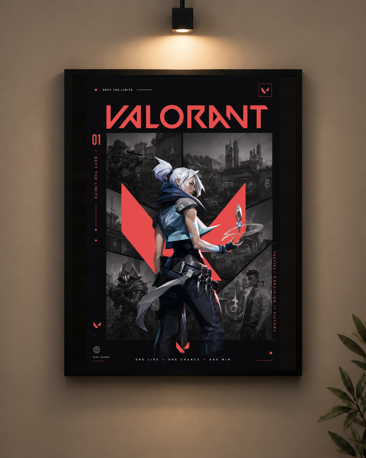 Valorant Jett Frame in black frame - PrintIt