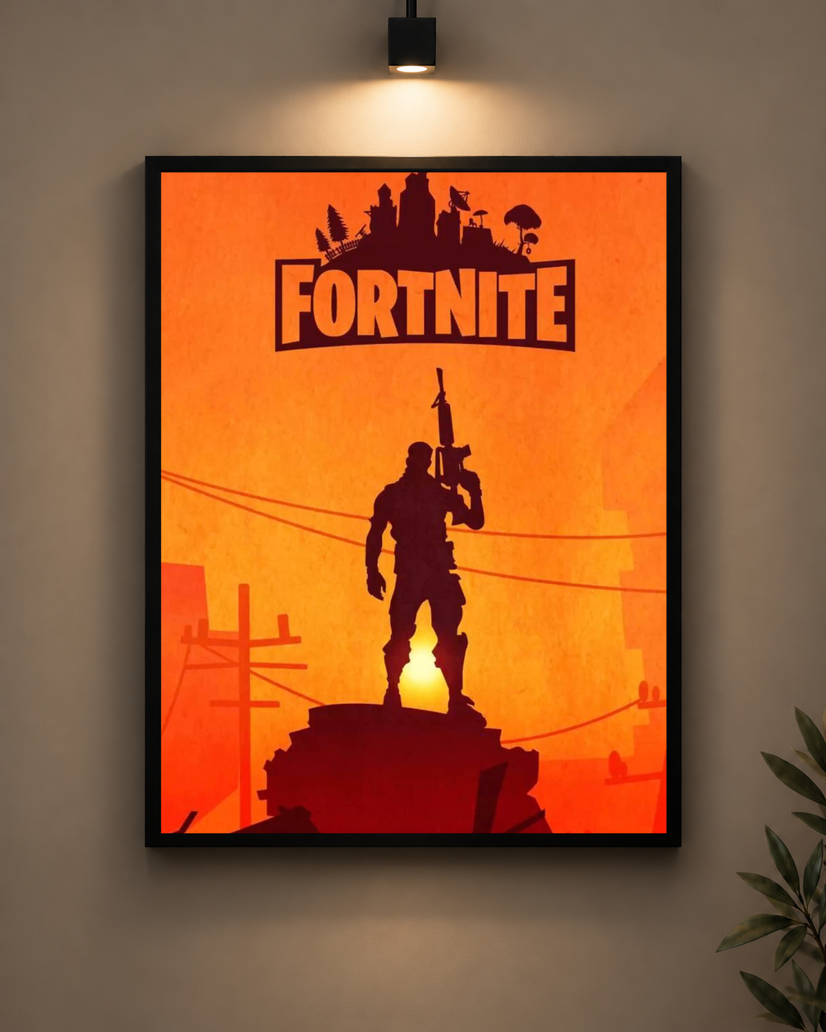 Fortnite Sunset Frame in black frame - PrintIt