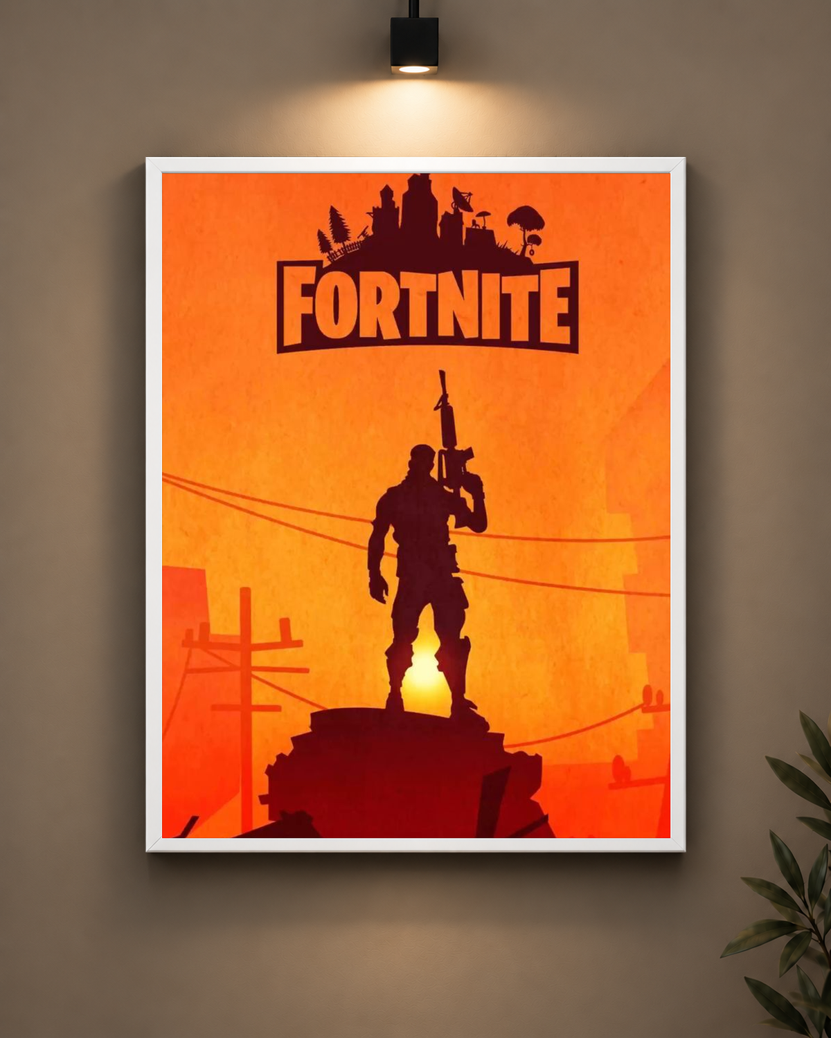 Fortnite Sunset Frame in black frame - PrintIt