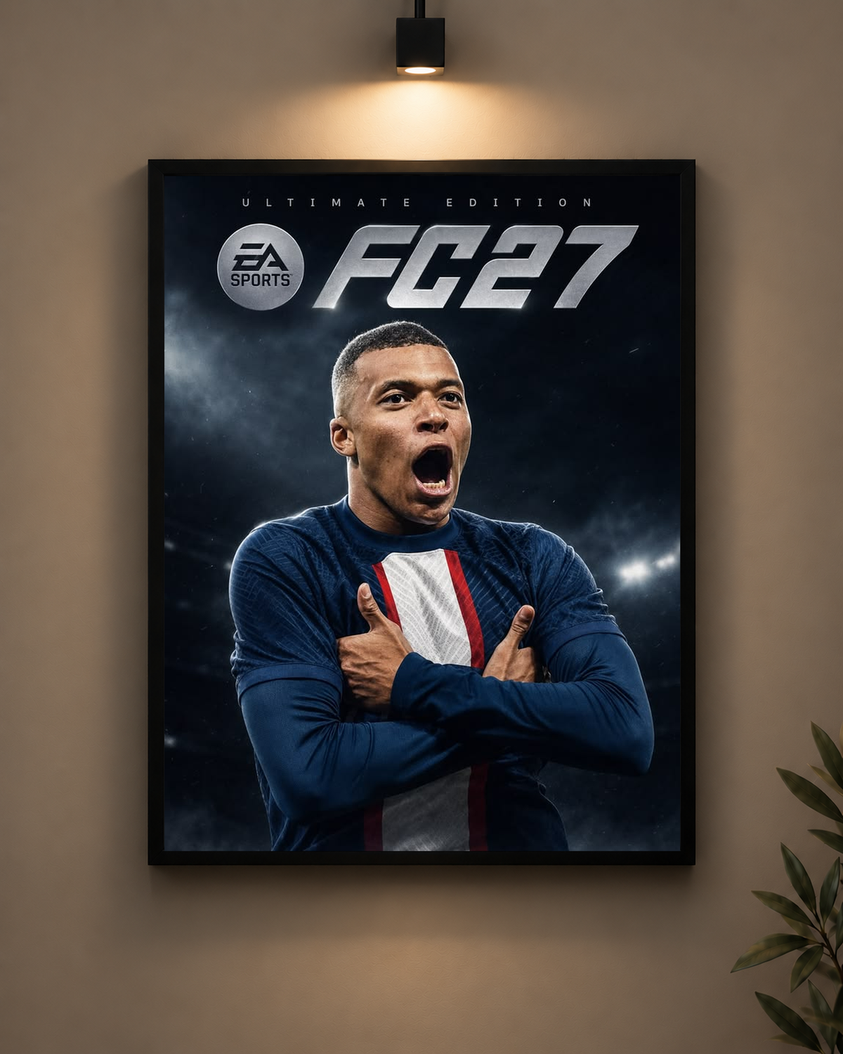 FC27 Mbappe Concept Frame in black frame - PrintIt