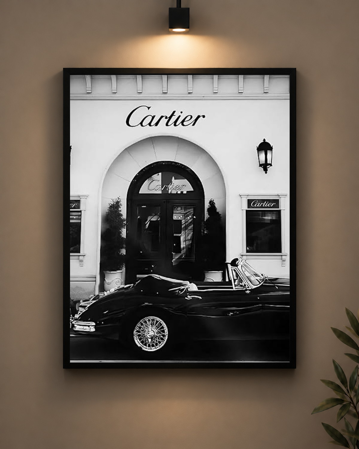 Cartier Vintage Car Frame in black frame - PrintIt