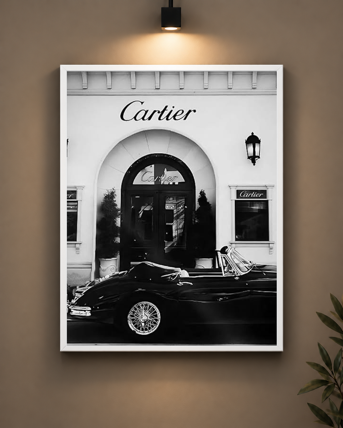 Cartier Vintage Car Frame in black frame - PrintIt