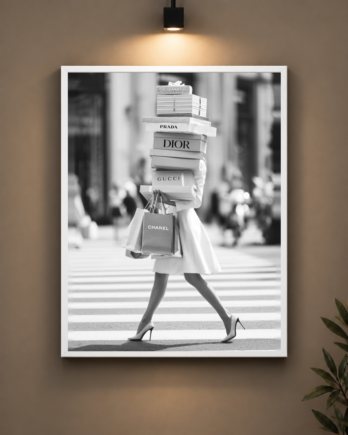 Designer Shopping Bags Frame in black frame - PrintIt