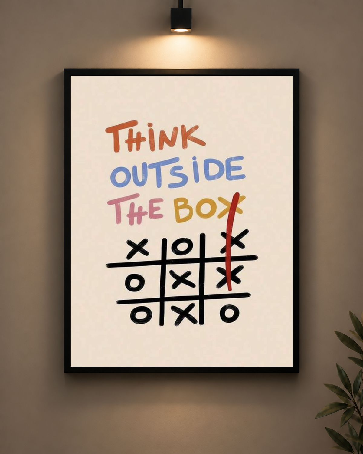 Think Outside the Box Frame in black frame - PrintIt