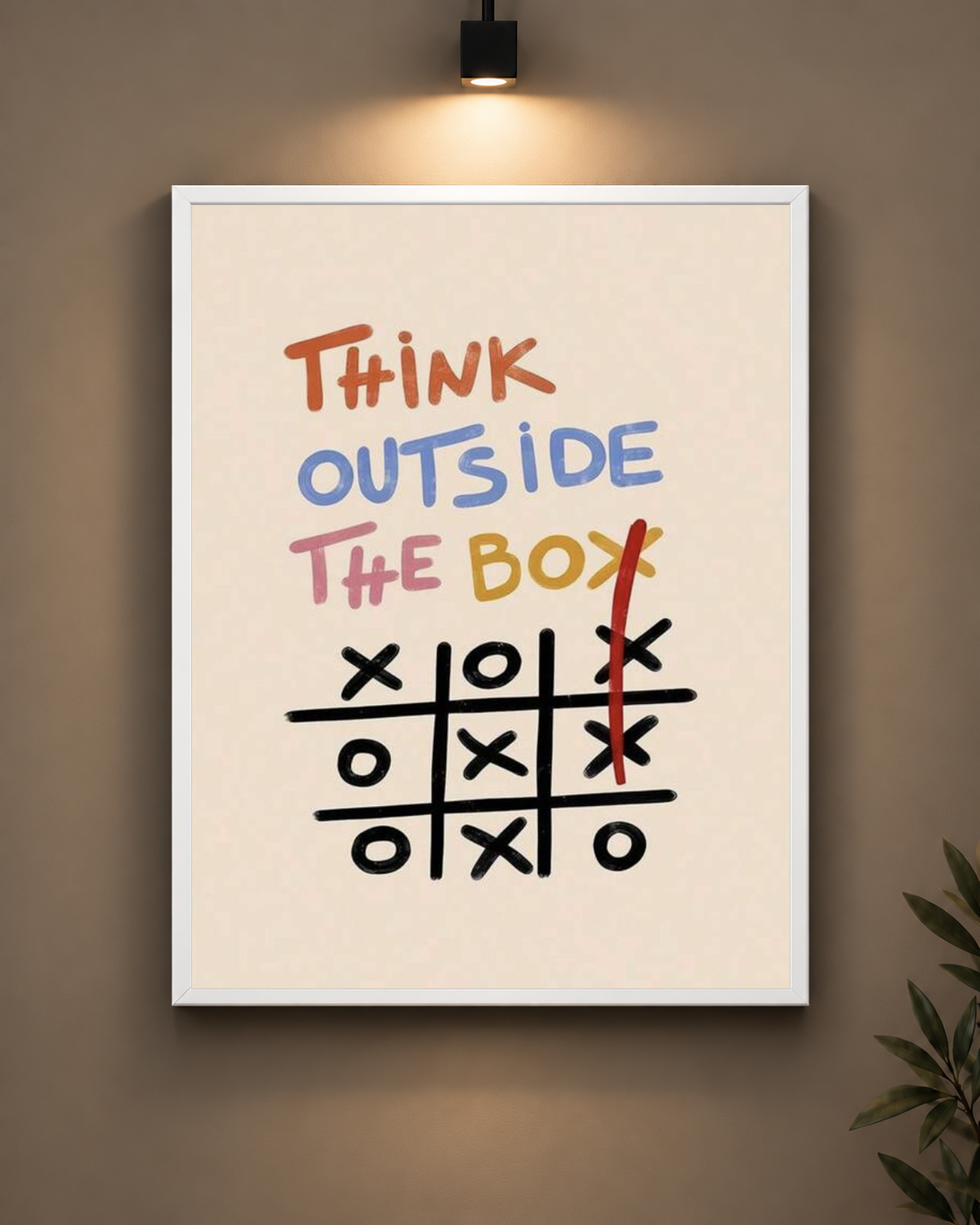 Think Outside the Box Frame in black frame - PrintIt