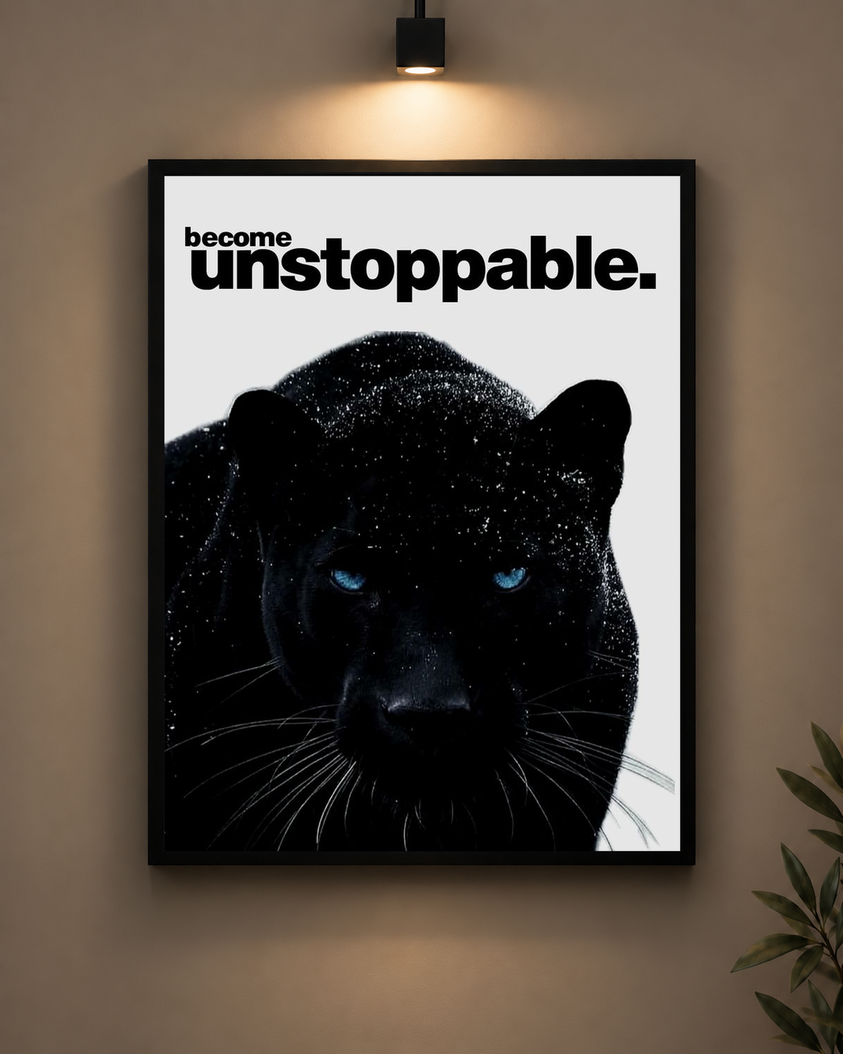 Become Unstoppable Panther Frame in black frame - PrintIt