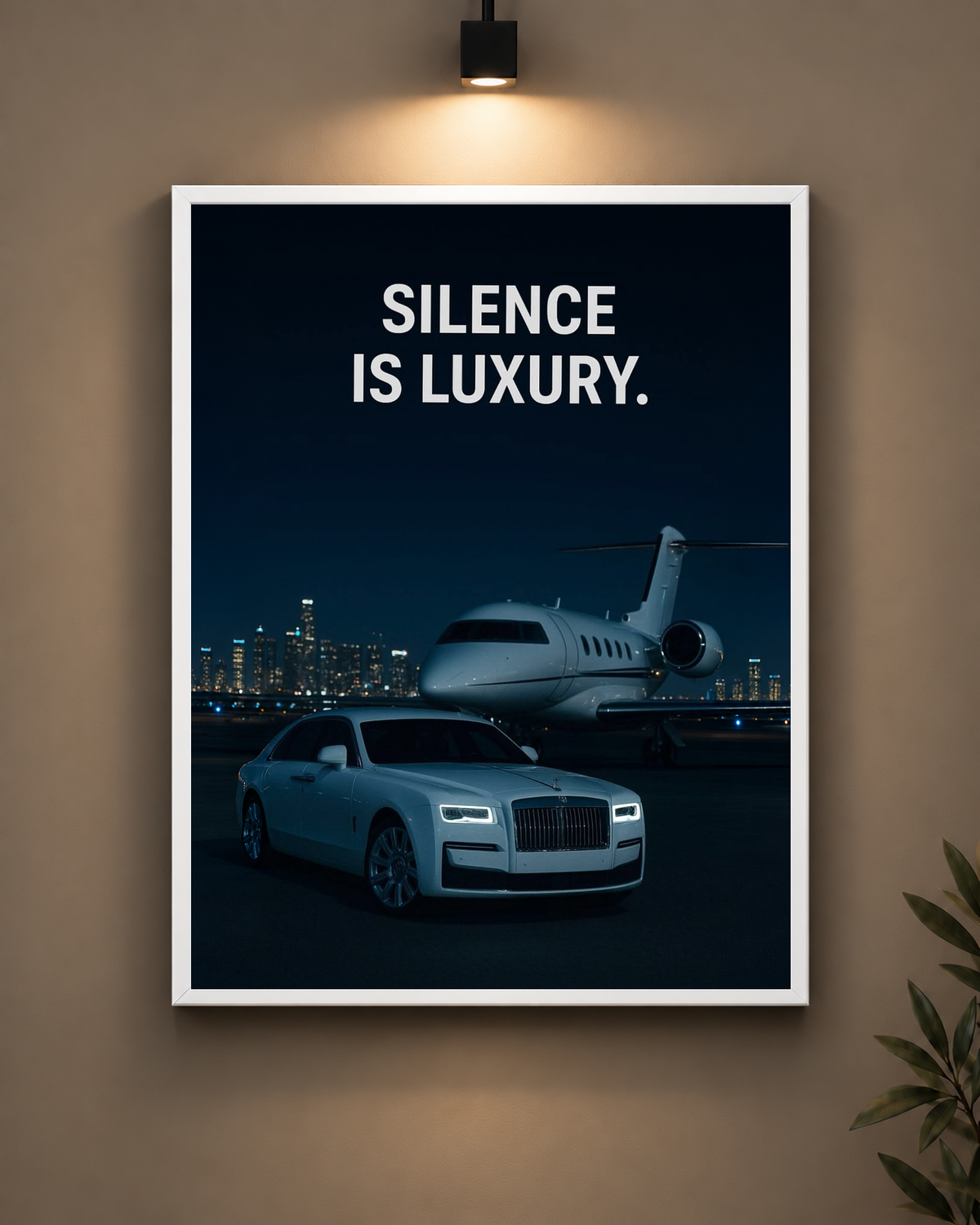 Silence Is Luxury Frame in black frame - PrintIt
