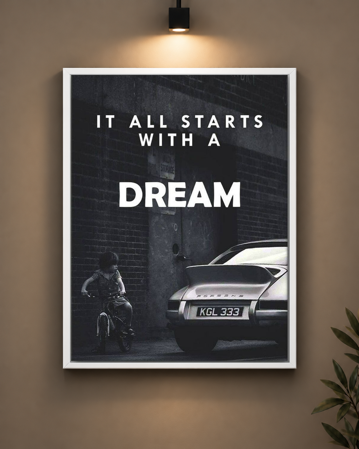 It All Starts with a Dream Frame in black frame - PrintIt