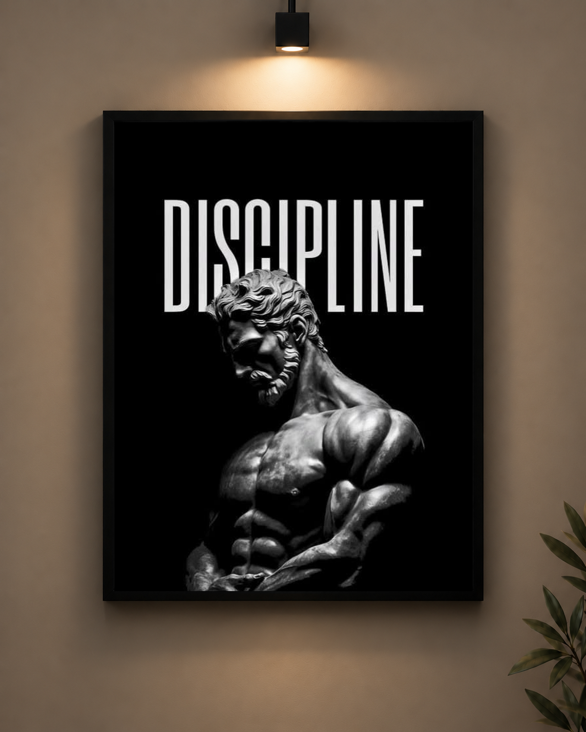 Discipline Arnold Schwarzenegger Frame in black frame - PrintIt