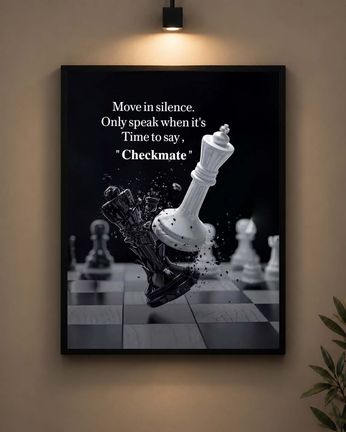 Speak When Needed Frame in black frame - PrintIt