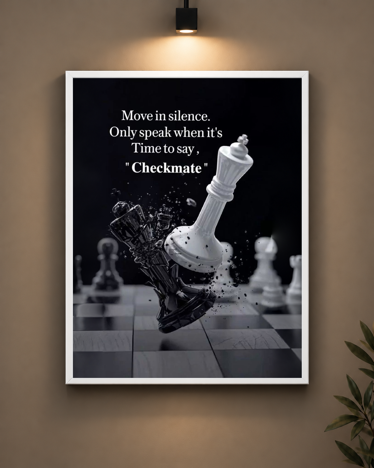Speak When Needed Frame in black frame - PrintIt
