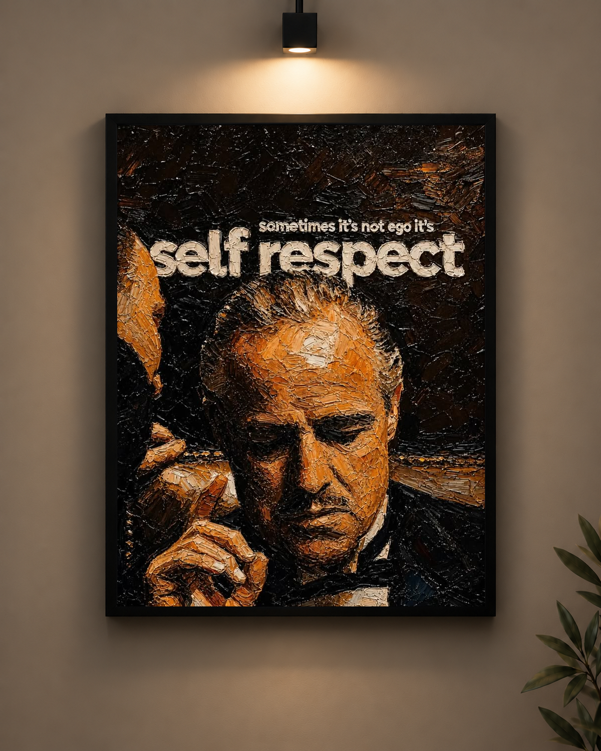 The Godfather Self Respect Frame in black frame - PrintIt