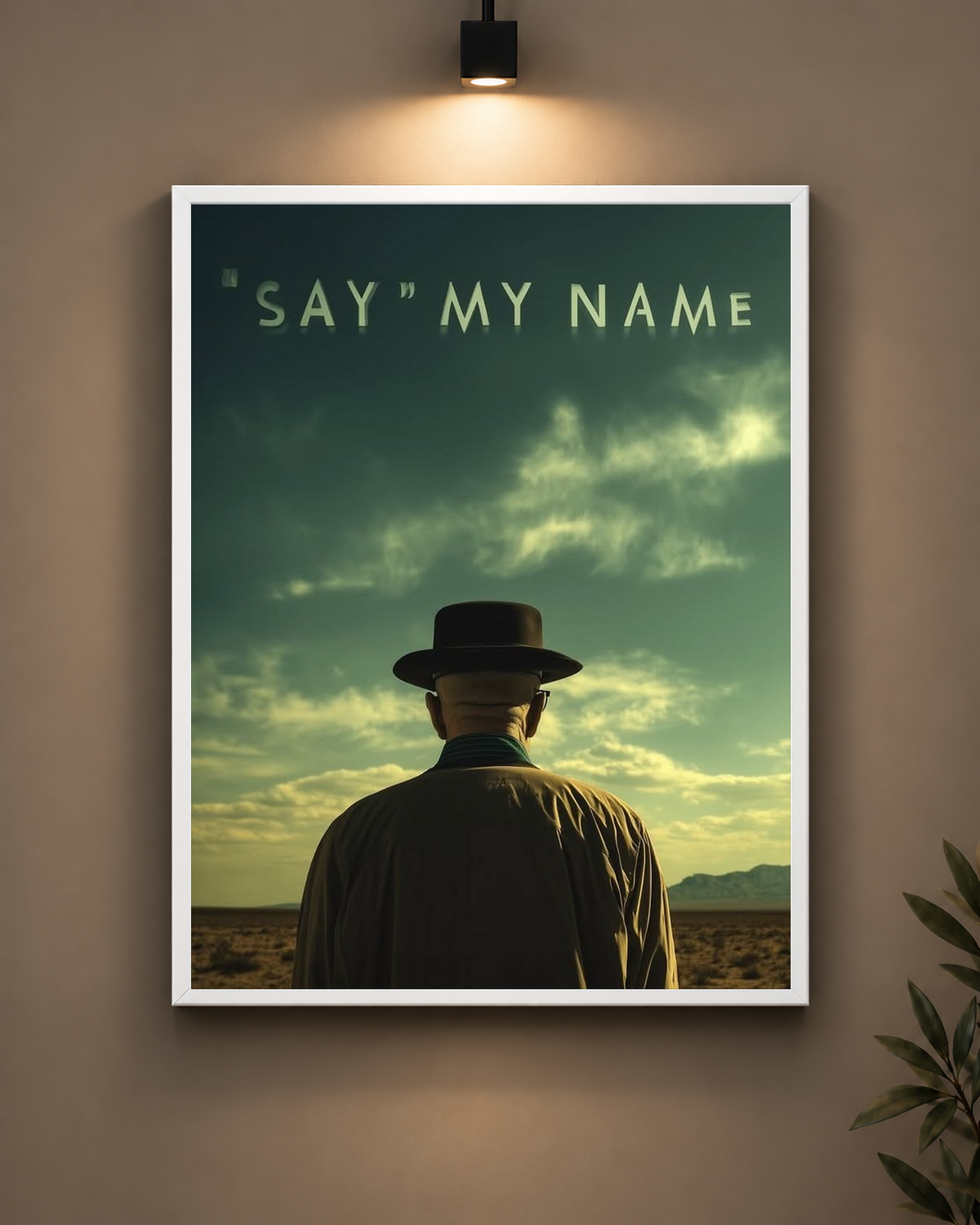 Breaking Bad Say My Name Frame in black frame - PrintIt
