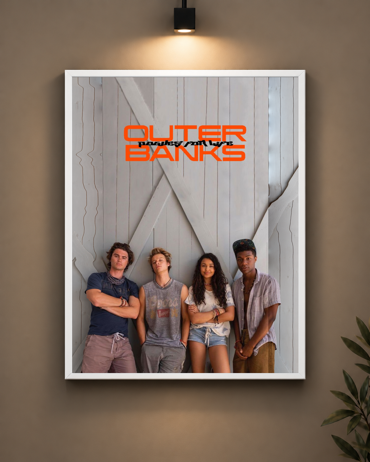 Outer Banks Cast Frame in black frame - PrintIt