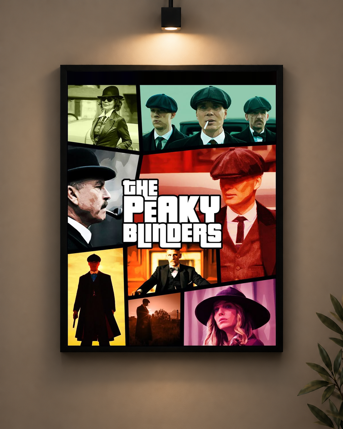 Peaky Blinders Collage Frame in black frame - PrintIt