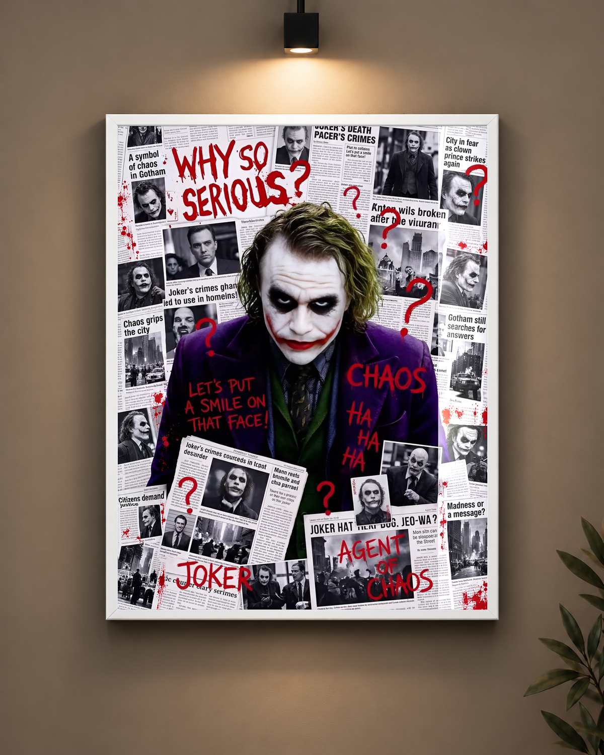 Joker Why So Serious Frame in black frame - PrintIt
