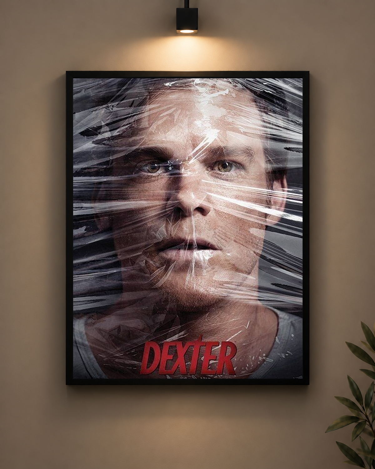 Dexter Wrapped Portrait Frame in black frame - PrintIt