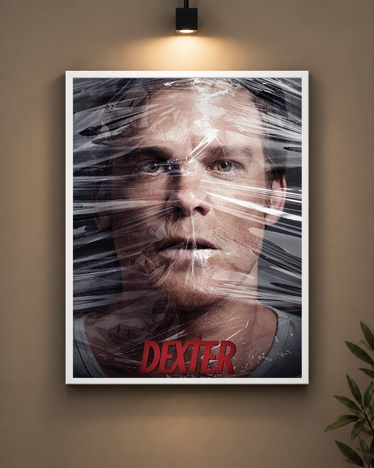 Dexter Wrapped Portrait Frame in black frame - PrintIt