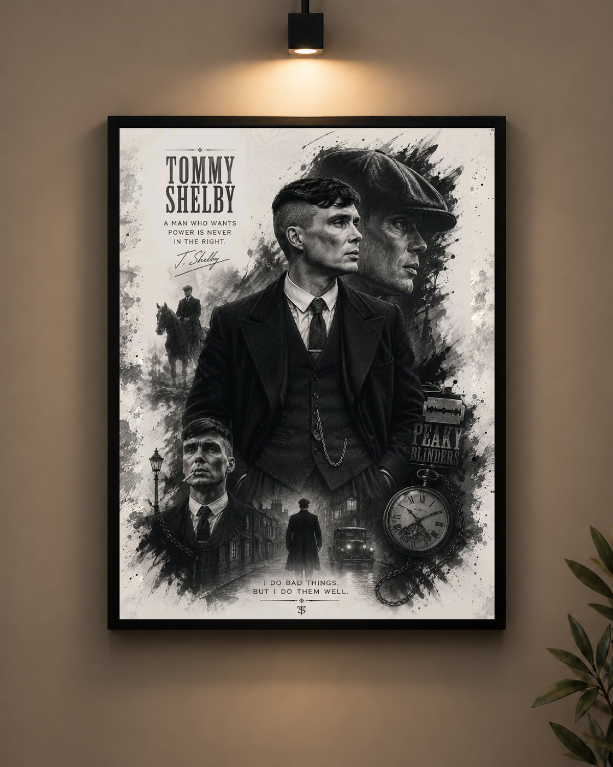 Tommy Shelby Peaky Blinders Frame in black frame - PrintIt