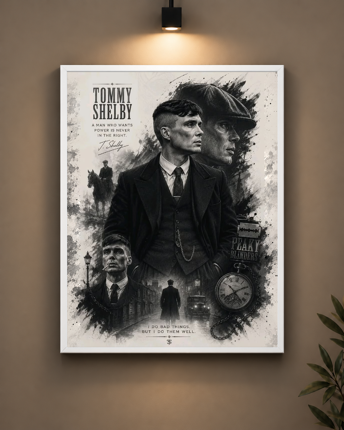Tommy Shelby Peaky Blinders Frame in black frame - PrintIt