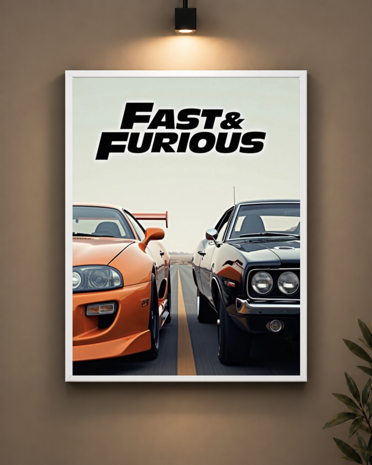 Fast and Furious Cars Frame in black frame - PrintIt