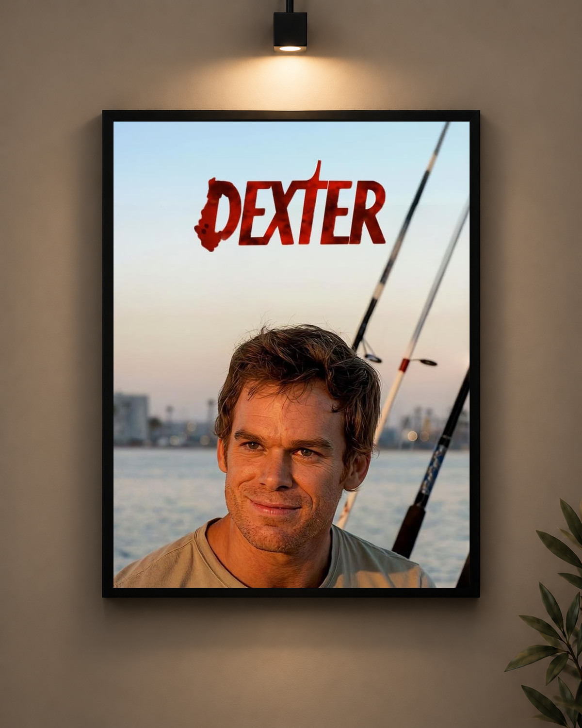 Dexter Coastal Portrait Frame in black frame - PrintIt