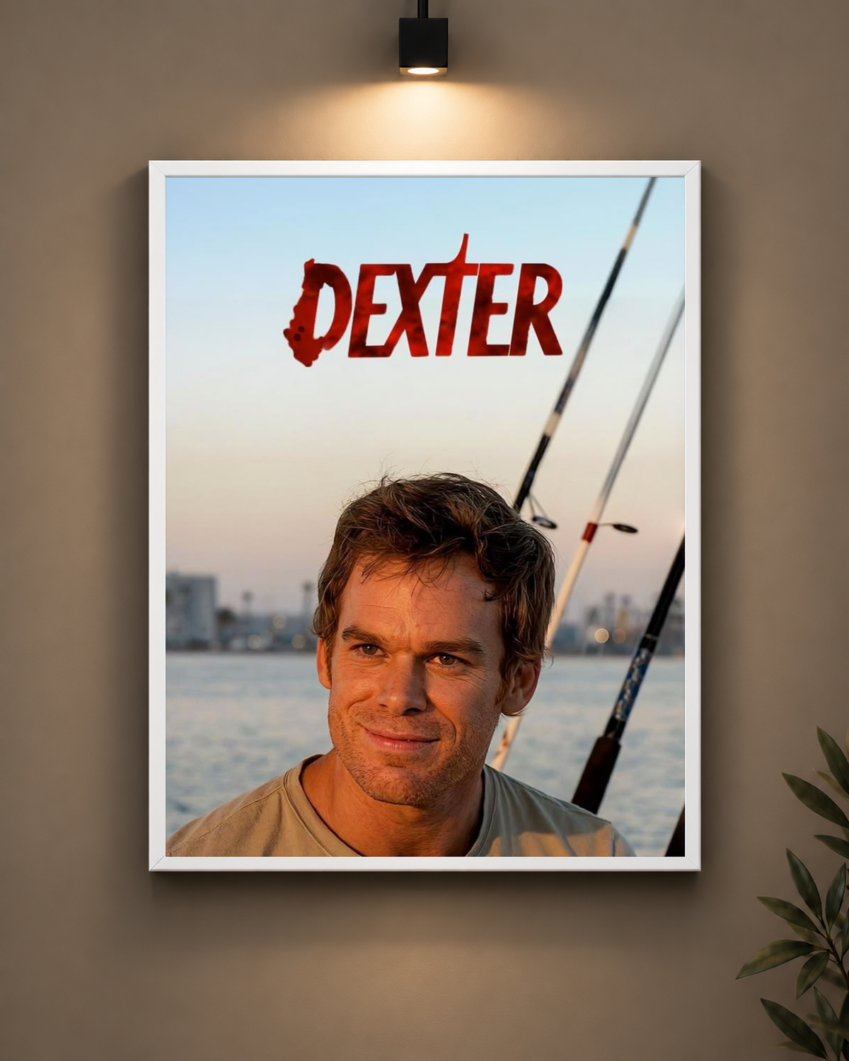 Dexter Coastal Portrait Frame in black frame - PrintIt