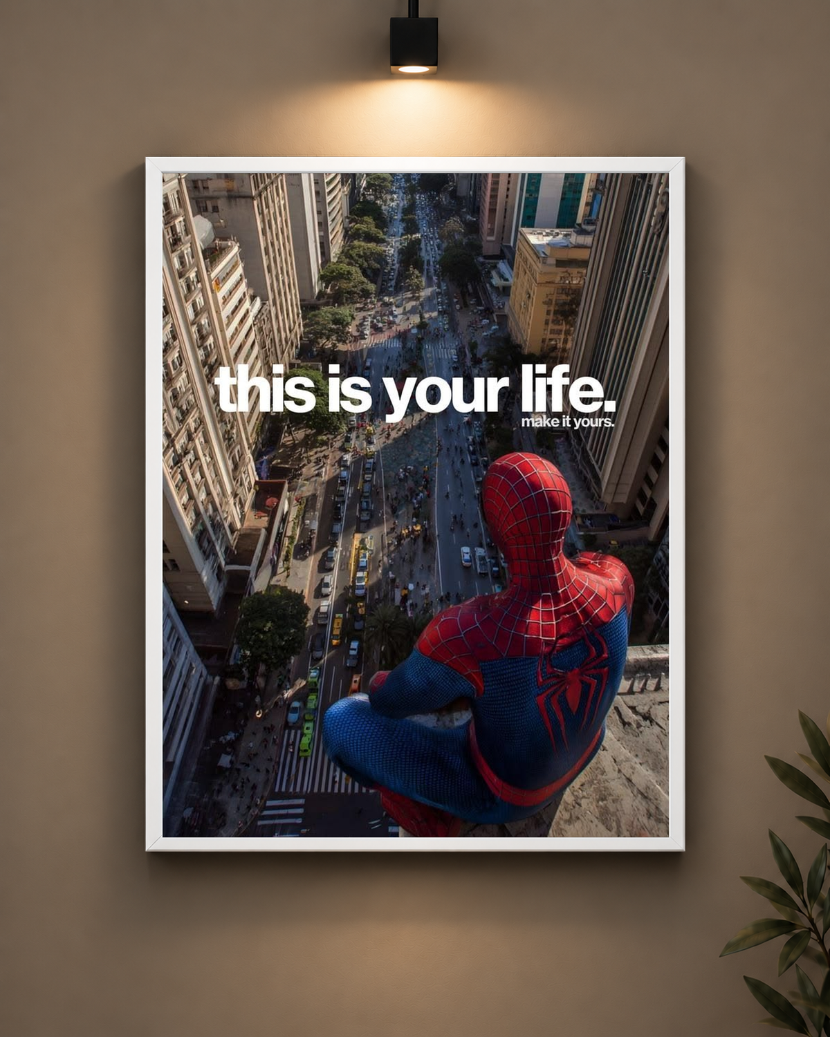 Spider-Man City Life Frame in black frame - PrintIt