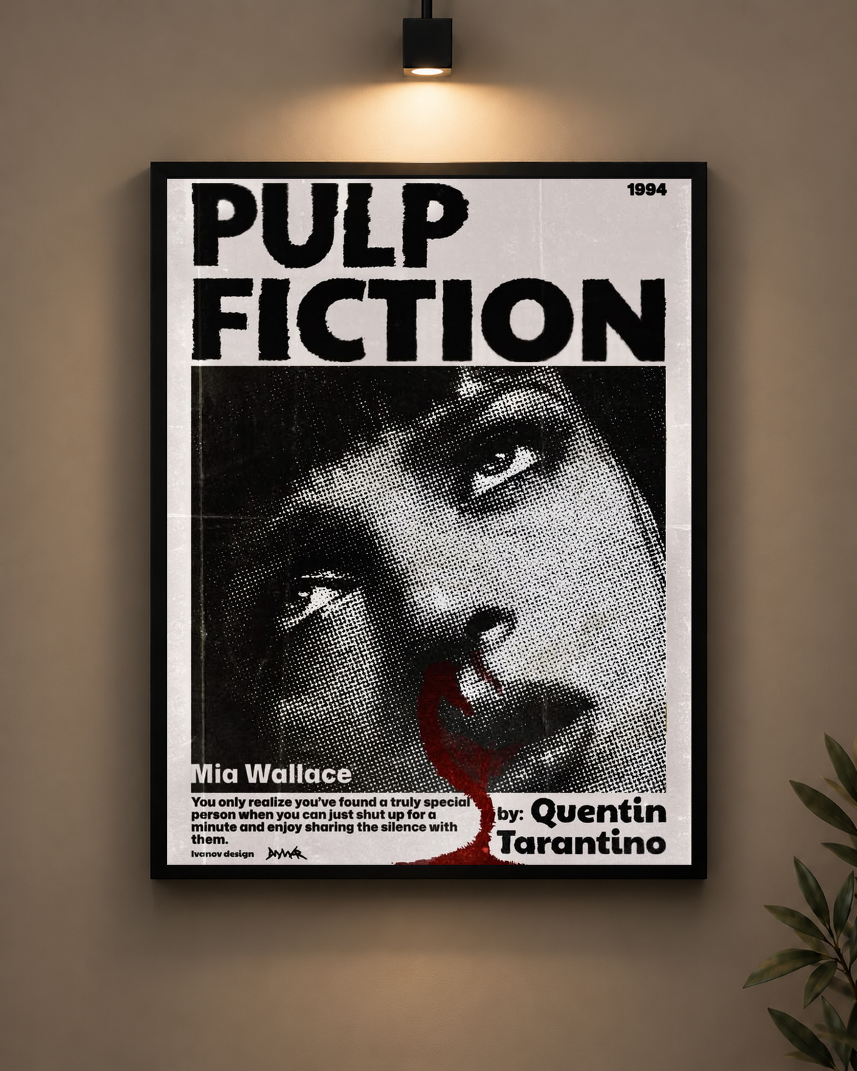 Pulp Fiction Frame in black frame - PrintIt