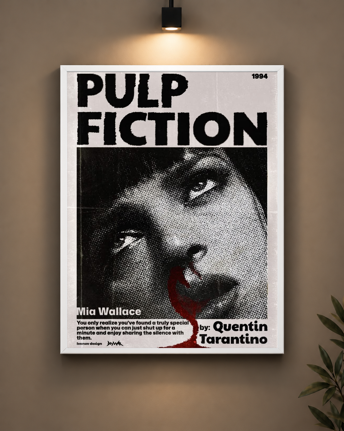 Pulp Fiction Frame in black frame - PrintIt