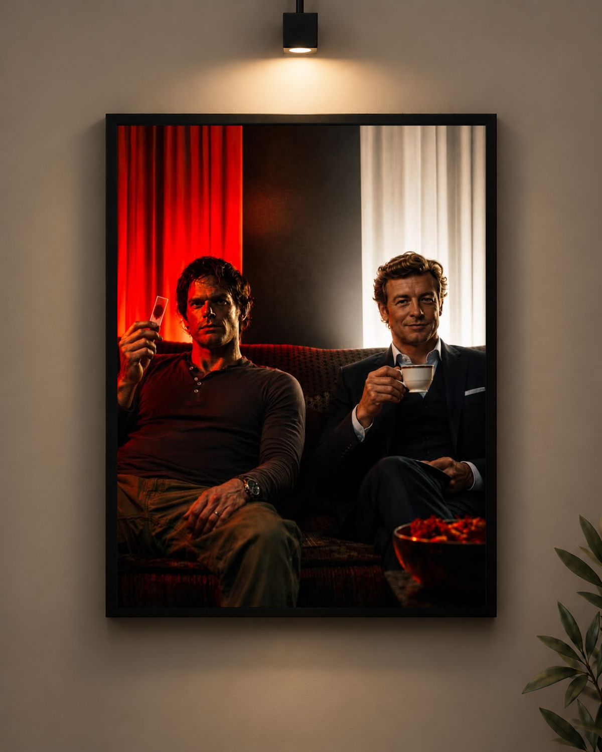 Dexter and The Mentalist Frame in black frame - PrintIt