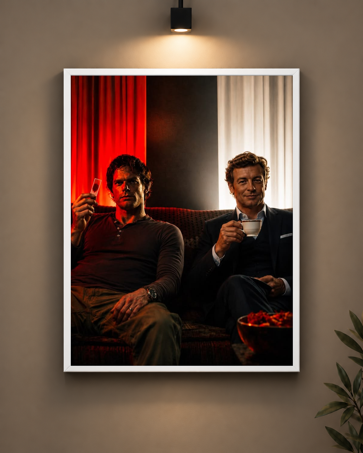 Dexter and The Mentalist Frame in black frame - PrintIt