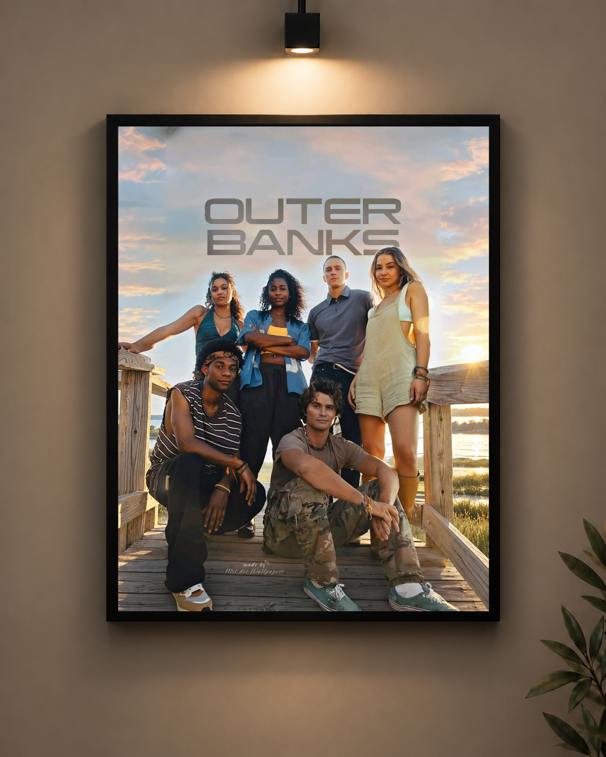Outer Banks Friends Frame in black frame - PrintIt