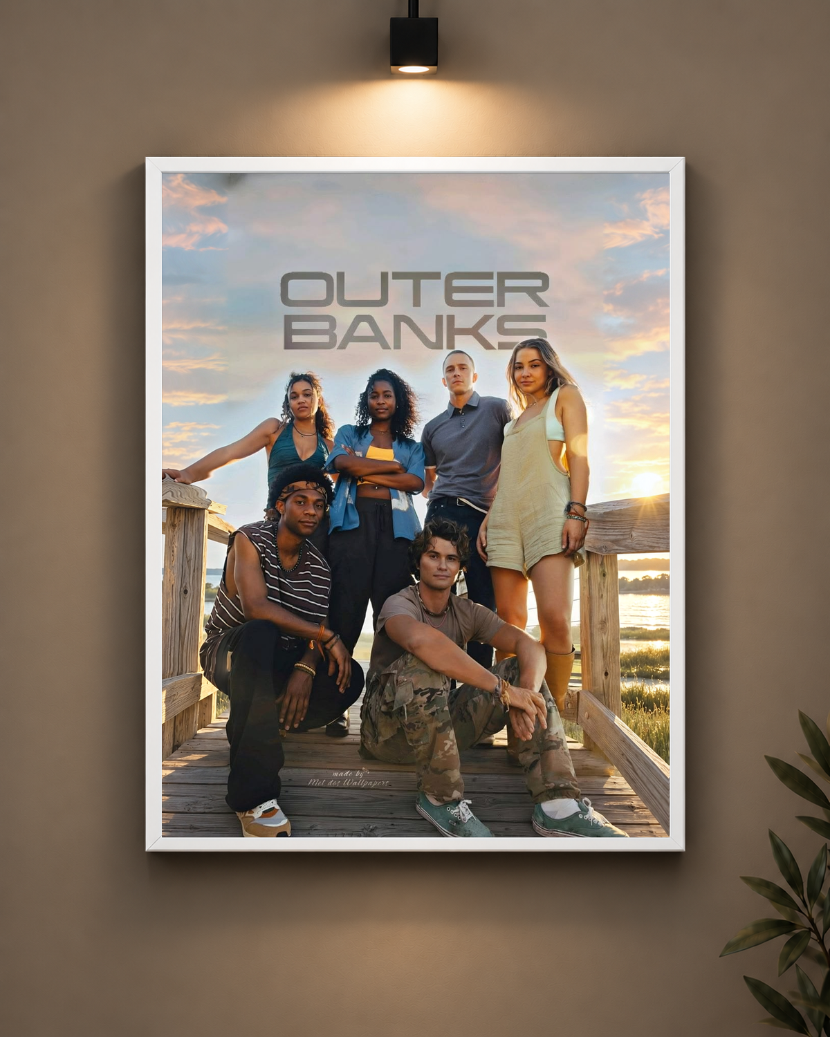 Outer Banks Friends Frame in black frame - PrintIt