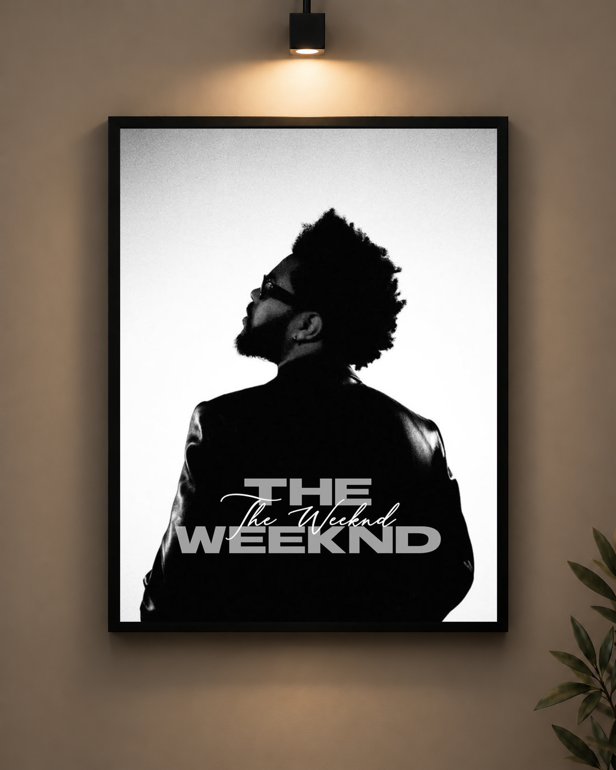 The Weeknd Silhouette Frame in black frame - PrintIt