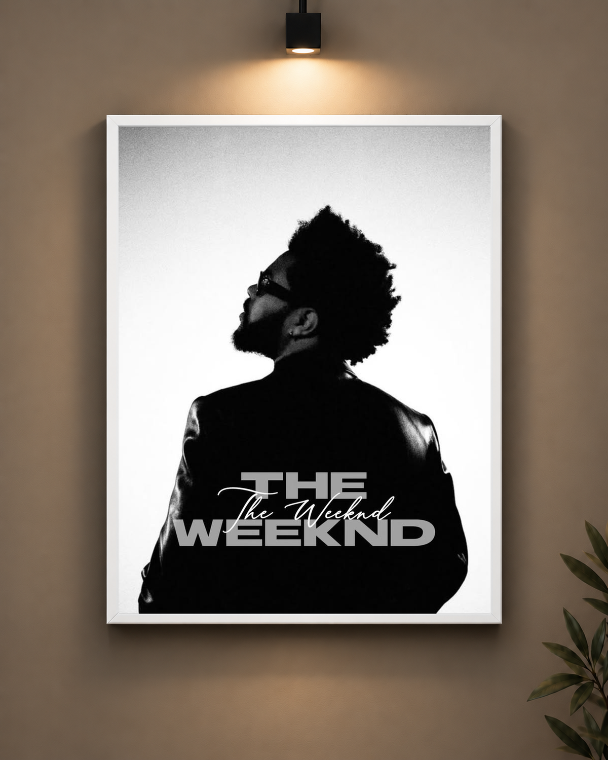 The Weeknd Silhouette Frame in black frame - PrintIt